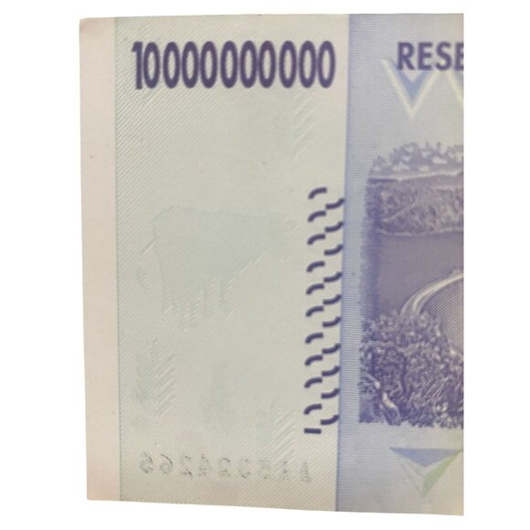 Zimbabwe 10 Billion Dollar Banknote 2008 Series 10000000000 Reserve Currency Col - Picture 6 of 8